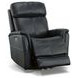 View Blue Leather Swivel Power Recliner With Power Headrest And Lumbar
