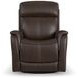 View Dark Blue Leather Swivel Power Recliner with Power Lumbar and USB Charging