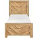 Corbin Natural Twin Panel Bed with Chevron Pattern