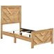 Corbin Natural Twin Panel Bed with Chevron Pattern