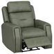 Felix Gray Leather Zero Gravity Triple Power Recliner with USB Charging and Heat Massage