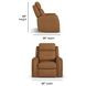 Felix Brown Leather Zero Gravity Triple Power Recliner with USB Charging and Heat Massage