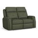 Felix Green Leather 63" Zero Gravity Triple Power Reclining Loveseat with USB Charging and Heat Massage