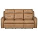 Felix Brown Leather 86" Zero Gravity Triple Power Reclining Sofa with USB Charging and Heat Massage