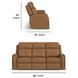 Felix Brown Leather 86" Zero Gravity Triple Power Reclining Sofa with USB Charging and Heat Massage