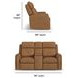 Felix Brown Leather 74" Zero Gravity Triple Power Reclining Loveseat with USB Charging and Heat Massage