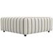 Micah Sand Castered Cocktail Square Ottoman