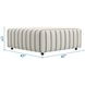 Micah Sand Castered Cocktail Square Ottoman
