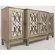 Casa Bella Vintage Silver 3 Door Mirrored Cabinet