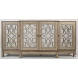 Casa Bella Vintage Silver 3 Door Mirrored Cabinet