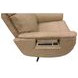 Cove Dune Leather Zero Gravity Swivel Power Recliner with USB Charging and Heat Massage