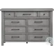 Logandale Antique Gray 9 Drawer Dresser