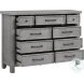 Logandale Antique Gray 9 Drawer Dresser