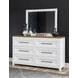 Franklin Harvest Oak and Natural White 6 Drawer Dresser