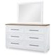 Franklin Harvest Oak and Natural White 6 Drawer Dresser