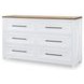 Franklin Harvest Oak and Natural White 6 Drawer Dresser
