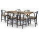Franklin Harvest Oak and Aged Black Counter Height Dining Chair Set of 2