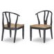 Franklin Harvest Oak and Aged Black Side Chair Set of 2