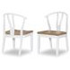 Franklin Harvest Oak and Natural White Side Chair Set of 2