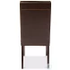Milano Brown Leather Side Chair Set of 2