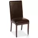 Milano Brown Leather Side Chair Set of 2