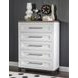 Dutton Natural White and Toasted Coconut 5 Drawer Chest