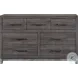 Zephyr Brownish Gray Storage Wall Bedroom Set with Nightstand and LED Lighting