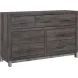 Zephyr Brownish Gray Storage Wall Bedroom Set with Nightstand and LED Lighting