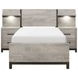 Zephyr Light Gray Twin Storage Wall Bed with Nightstand and LED Lighting