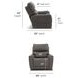 Carter Smoke Zero Gravity Triple Power Recliner with USB Charging and Heat Massage