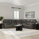 Carter Smoke 6 Piece Modular Zero Gravity Power Reclining Sectional with Power Lumbar and USB Charging