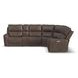 Carter Cappuccino 6 Piece Modular Zero Gravity Power Reclining Sectional with Power Lumbar and USB Charging