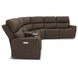Carter Cappuccino 6 Piece Modular Zero Gravity Power Reclining Sectional with Power Lumbar and USB Charging