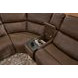 Carter Cappuccino 6 Piece Modular Zero Gravity Power Reclining Sectional with Power Lumbar and USB Charging