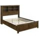 Sullivan Brown Queen Storage Wall Platform Bed with Nightstand