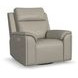 Vernon Dove Gray Zero Gravity Swivel Gliding Power Recliner with USB Charging and Heat Massage
