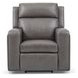 Wyatt Gunmetal Gray Leather Zero Gravity Power Reclining Living Room Set