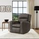 Wyatt Gunmetal Gray Leather Zero Gravity Power Recliner with Power Lumbar and USB Charging
