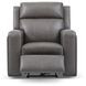 Wyatt Gunmetal Gray Leather Zero Gravity Power Reclining Living Room Set