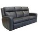 Wyatt Gunmetal Gray Leather 85" Zero Gravity Power Reclining Sofa with Power Lumbar and USB Charging