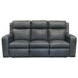 Wyatt Gunmetal Gray Leather 85" Zero Gravity Power Reclining Sofa with Power Lumbar and USB Charging