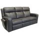 Wyatt Gunmetal Gray Leather 85" Zero Gravity Power Reclining Sofa with Power Lumbar and USB Charging