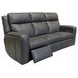 Wyatt Gunmetal Gray Leather 85" Zero Gravity Power Reclining Sofa with Power Lumbar and USB Charging