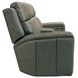 Wyatt Gunmetal Gray Leather 74" Zero Gravity Power Reclining Loveseat with Console and USB Charging