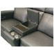 Wyatt Gunmetal Gray Leather 74" Zero Gravity Power Reclining Loveseat with Console and USB Charging