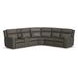 Wyatt Gunmetal Gray Leather 6 Piece Modular Zero Gravity Power Reclining Sectional with Power Lumbar and USB Charging