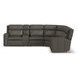 Wyatt Gunmetal Gray Leather 6 Piece Modular Zero Gravity Power Reclining Sectional with Power Lumbar and USB Charging