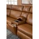 Wyatt Canyon Brown Leather 6 Piece Modular Zero Gravity Power Reclining Sectional with Power Lumbar and USB Charging