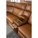 Wyatt Canyon Brown Leather 6 Piece Modular Zero Gravity Power Reclining Sectional with Power Lumbar and USB Charging