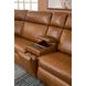 Wyatt Canyon Brown Leather 6 Piece Modular Zero Gravity Power Reclining Sectional with Power Lumbar and USB Charging